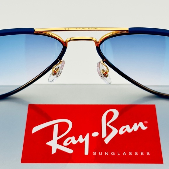 Ray-Ban Aviator Full Color Legend Sunglasses RB3025JM Light Blue Lens Gold Frame main image 8